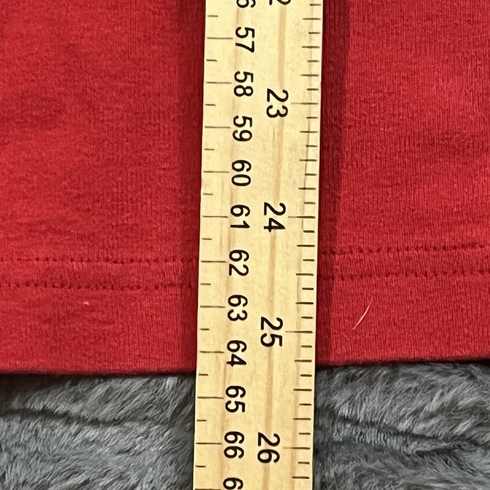 Looney Tunes Mens Henley Tee Small Red Embroidered Classic Wear Bugs Bunny VTG - Picture 11 of 12